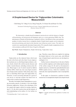 A Droplet-based Device for Triglycerides Colorimetric Measurement