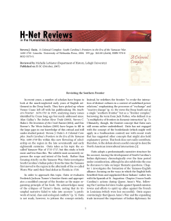 Revisiting the Southern Frontier - H-Net