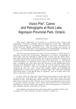 "Vision Pits", Cairns and Petroglyphs at Rock Lake, Algonquin