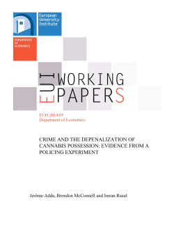 crime and the depenalization of cannabis possession