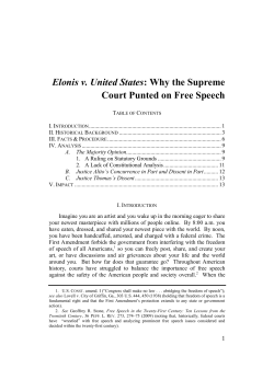 Elonis v. United States: Why the Supreme Court Punted on Free