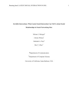 Invisible Interactions: What Latent Social Interaction Can Tell Us