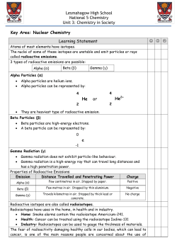Nuclear Chemistry Summary File