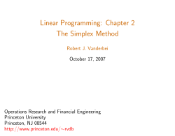 Linear Programming: Chapter 2 The Simplex Method
