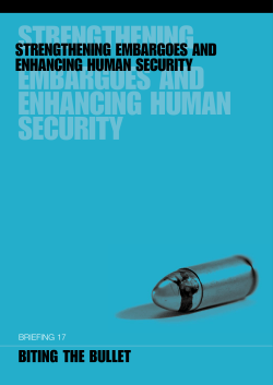 strengthening embargoes and enhancing