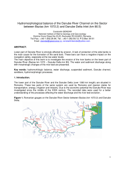 Hydromorphological balance of the Danube River Channel