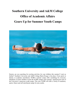 2015 Summer Youth Programs