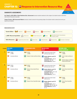 CHAPTER 12: Response to Intervention Resource Map
