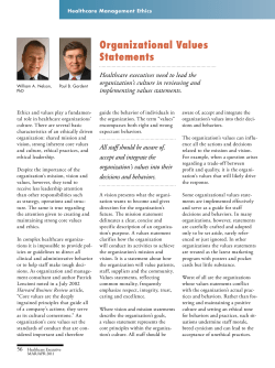 Organizational Values Statements