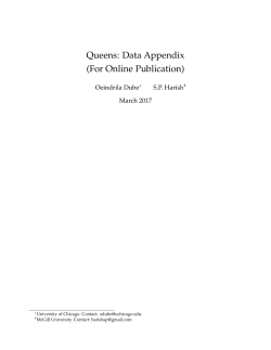 Queens: Data Appendix (For Online Publication)