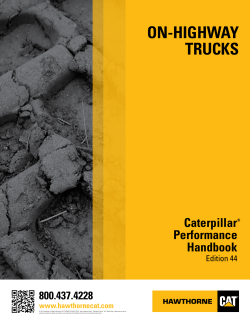 Caterpillar Performance Handbook, January 2014