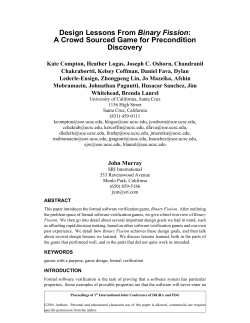 Design Lessons From Binary Fission : A Crowd Sourced Game for