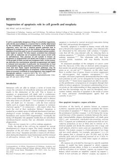 REVIEW Suppression of apoptosis: role in cell growth and
