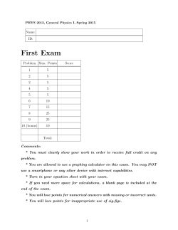 First Midterm Exam Solutions