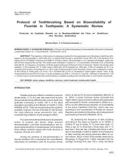 Protocol of Toothbrushing Based on Bioavailability of