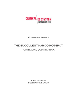 the succulent karoo hotspot