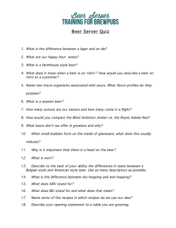Beer Server Quiz - Brewers Association