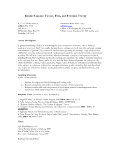 Gender Undone: Fiction, Film, and Feminist Theory