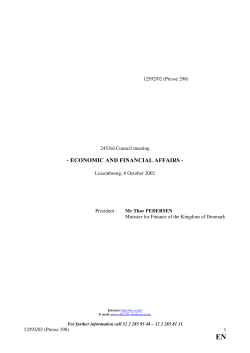 economic and financial affairs - Council of the European Union