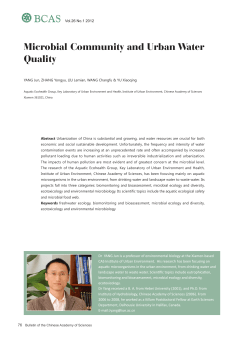 Microbial Community and Urban Water Quality