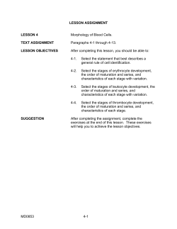 Morphology of Blood Cells.