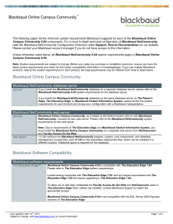 Blackbaud Online Campus Community 6.64 System Requirements