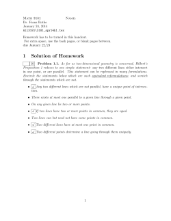 1 Solution of Homework