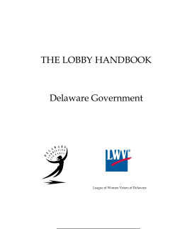 THE LOBBY HANDBOOK Delaware Government