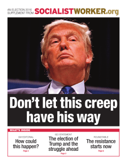 Don`t let this creep have his way - International Socialist Organization