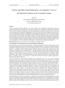 Chinese and Other Asian Modernisms: A Comparative View of Art