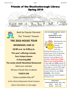 2016 Friends MPL Spring Newsletter