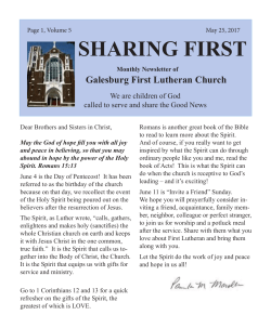 Current Newsletter - First Lutheran Church