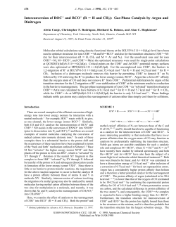 Interconversion of ROC+ and RCO+ (R = H and CH3)