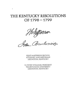 the kentucky resolutions of 1798 1799