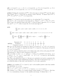 #9: x &equiv; 2 (mod 7) =&rArr; x = 7k + 2. x &equiv; 3 (mod 10) =&rArr; 7k + 2 &equiv; 3