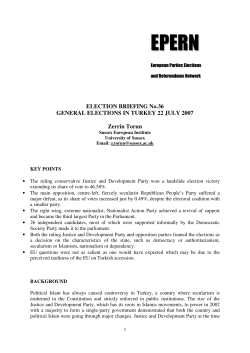 General elections in Turkey May 2007