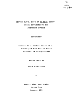 GEOFFREY DAWSON, EDITOR OF THE TIMES