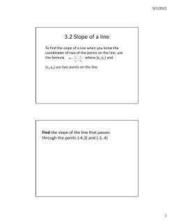 3.2 Slope of a line