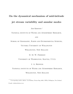 On the dynamical mechanism of mid-latitude jet stream variability
