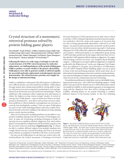 Crystal structure of a monomeric retroviral protease solved