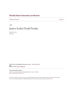 Justice Scalia`s Death Penalty - Scholarship Repository