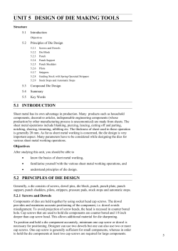 unit 5 design of die making tools