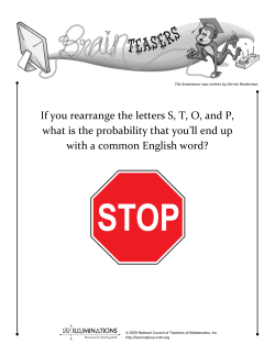 If you rearrange the letters S, T, O, and P, what is the