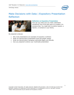 Explain with Technology Expository Presentation Reflection