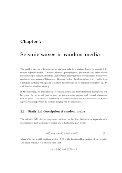 Seismic waves in random media - diss.fu