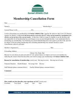 Membership Cancellation Form
