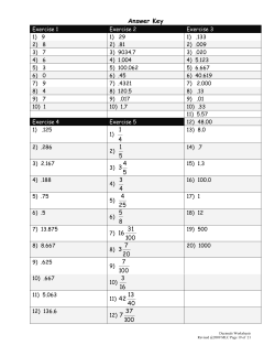 Decimals Worksheets