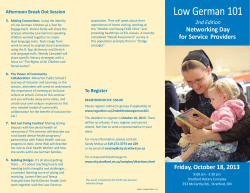 Low German Networking Day 101~2 Agenda.ai