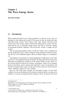 The Wave Energy Sector