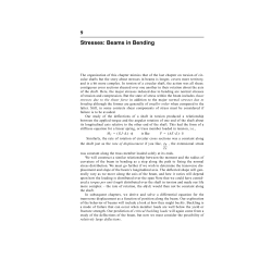 9 Stresses: Beams in Bending